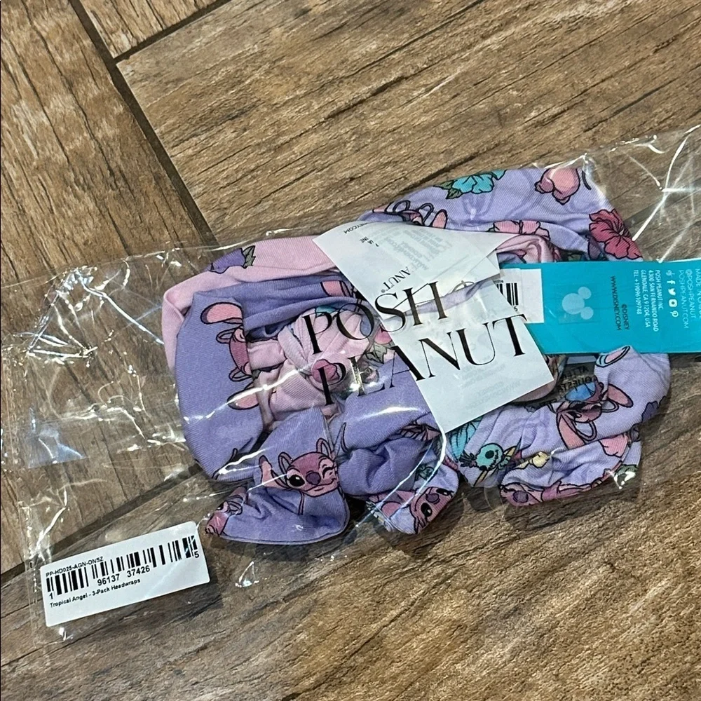 posh peanut Disney headwrap bow bamboo tropical angel set NWT